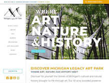 Tablet Screenshot of michlegacyartpark.org